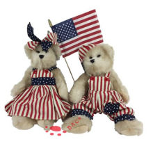 Plush USA Patriotic Boy and Girl Bears